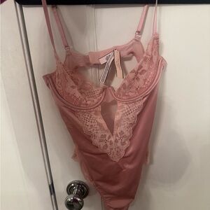 Victoria's Secret Pink Lace Bodysuit
